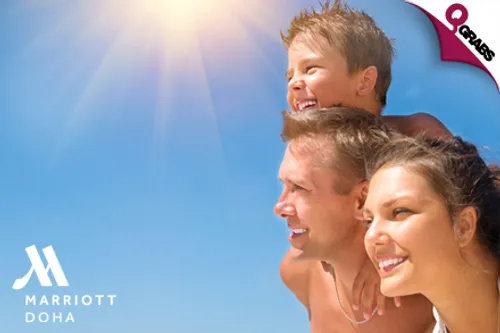 For QR62 Child/QR87 Adult, Make Waves with Pool & Beach Access for One Day at the Doha Marriott! (QR125/QR175 Value)